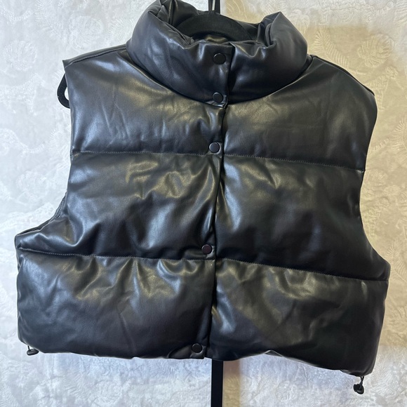 Simply Southern Jackets & Blazers - Simply Southern Shiny Black Vest